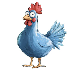 Cartoon Chicken V17 Vinyl Car Decal Sticker – Waterproof & UV-Resistant 8"