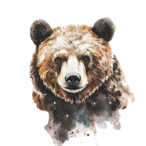 Bear Watercolor Vinyl Car Decal Sticker – Waterproof & UV-Resistant 8" Bear Watercolor Vinyl Car Decal Sticker – Waterproof & UV-Resistant 8"