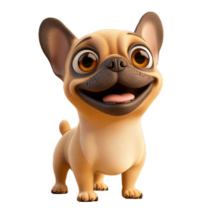 Smiling French Bulldog Vinyl Car Decal Sticker – Waterproof & UV-Resistant 8"