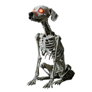 White Dog Skeleton Vinyl Car Decal Sticker – Waterproof & UV-Resistant 8"