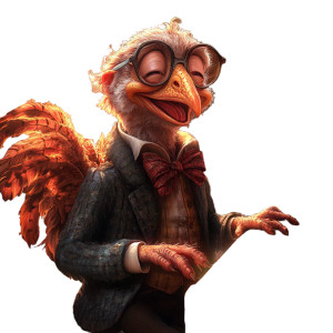 Happy Piano Turkey Vinyl Car Decal Sticker – Waterproof & UV-Resistant 8"