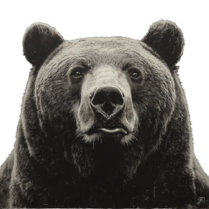 Aggressive Grizzly Bear V4 Vinyl Car Decal Sticker – Waterproof & UV-Resistant 8"