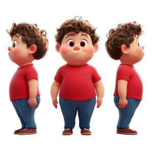 Pixar Styled Boy Vinyl Car Decal Sticker – Waterproof & UV-Resistant 8"