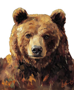 Majestic Brown Bear V3 Vinyl Car Decal Sticker – Waterproof & UV-Resistant 8"