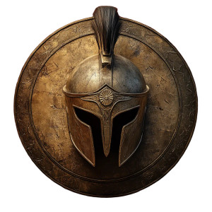 Spartan Helmet Shield Vinyl Car Decal Sticker – Waterproof & UV-Resistant 8"