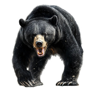 Angry Asian Bear Vinyl Car Decal Sticker – Waterproof & UV-Resistant 8"