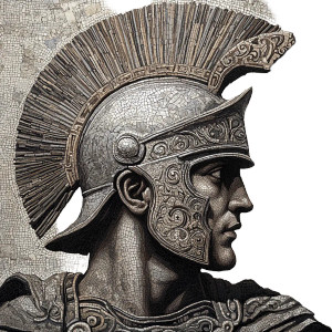 Ancient Warrior Mosaic Vinyl Car Decal Sticker – Waterproof & UV-Resistant 8" Ancient Warrior Mosaic Vinyl Car Decal Sticker – Waterproof & UV-Resistant 8"