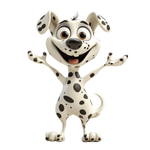 Playful Spotted Dog Vinyl Car Decal Sticker – Waterproof & UV-Resistant 8"