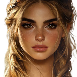 Fantasy Woman Portrait V6 Vinyl Car Decal Sticker – Waterproof & UV-Resistant 8"