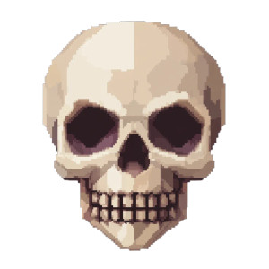 Low-Poly Skull Icon V2 Vinyl Car Decal Sticker – Waterproof & UV-Resistant 8"