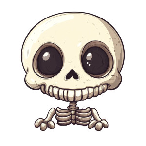 Adorable Skullerton Vinyl Car Decal Sticker – Waterproof & UV-Resistant 8"