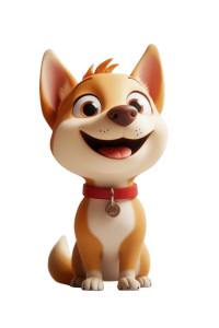 Cute Dog Character Vinyl Car Decal Sticker – Waterproof & UV-Resistant 8"