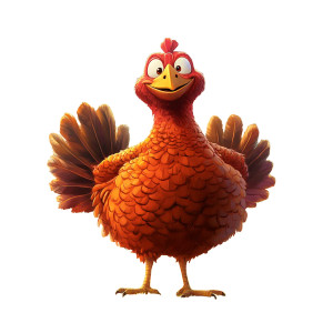 Strong Smiling Turkey Vinyl Car Decal Sticker – Waterproof & UV-Resistant 8"