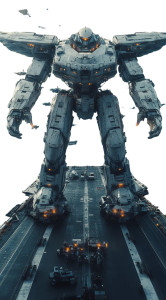 Giant Mech Robot V4 Vinyl Car Decal Sticker – Waterproof & UV-Resistant 8"