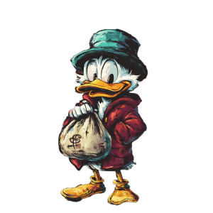 Scrooge Mcduck Money Vinyl Car Decal Sticker – Waterproof & UV-Resistant 8"