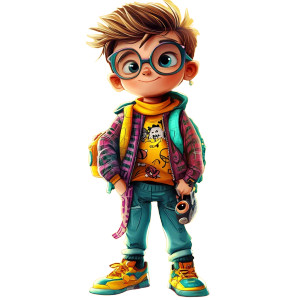 Colorful Boy Character Vinyl Car Decal Sticker – Waterproof & UV-Resistant 8" Colorful Boy Character Vinyl Car Decal Sticker – Waterproof & UV-Resistant 8"