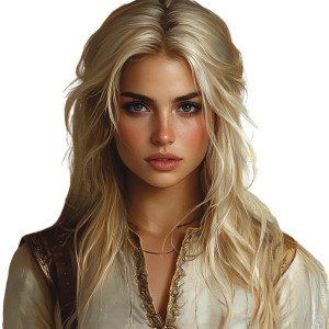 Blonde Dnd Character Vinyl Car Decal Sticker – Waterproof & UV-Resistant 8"