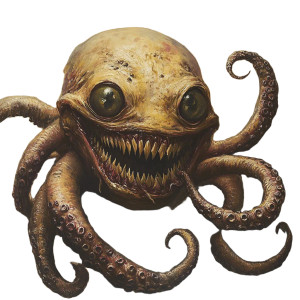 Grinning Alien Tentacles Vinyl Car Decal Sticker – Waterproof & UV-Resistant 8"