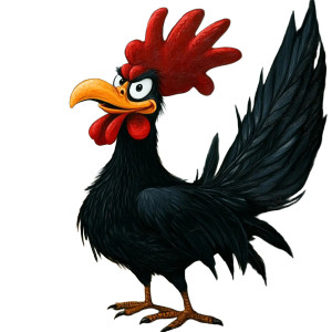 Black Foghorn Leghorn Vinyl Car Decal Sticker – Waterproof & UV-Resistant 8"