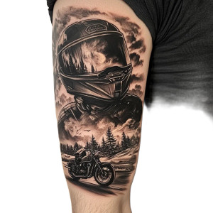 Biker Tattoo Art Vinyl Car Decal Sticker – Waterproof & UV-Resistant 8" Biker Tattoo Art Vinyl Car Decal Sticker – Waterproof & UV-Resistant 8"