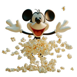 Goofy Popcorn Kernel Vinyl Car Decal Sticker – Waterproof & UV-Resistant 8"