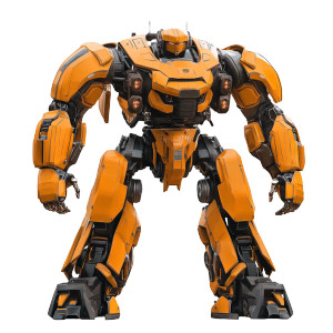 Orange Transformers Robot Vinyl Car Decal Sticker – Waterproof & UV-Resistant 8"