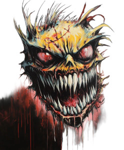 Grotesque Cartoon Characters Vinyl Car Decal Sticker – Waterproof & UV-Resistant 8"