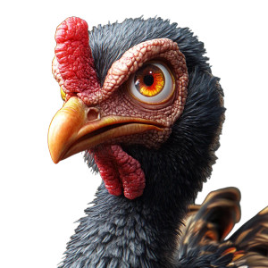 Angry Turkey Head Vinyl Car Decal Sticker – Waterproof & UV-Resistant 8"