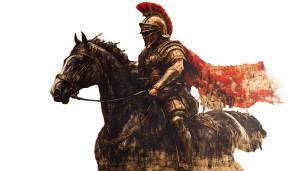 Centurion On Horse Vinyl Car Decal Sticker – Waterproof & UV-Resistant 8"