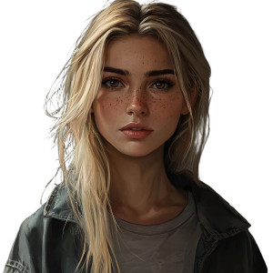 Blonde Casual Girl Vinyl Car Decal Sticker – Waterproof & UV-Resistant 8"