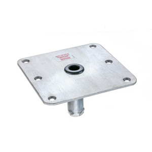 Lock N Pin Boat Seat Pedestal Plate | Square, Threaded, Zinc Plated | Stainless Steel | ABYC - B Lock N Pin Boat Seat Pedestal Plate | Square, Threaded, Zinc Plated | Stainless Steel | ABYC - B