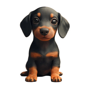 Sausage Dog Puppy Vinyl Car Decal Sticker – Waterproof & UV-Resistant 8"