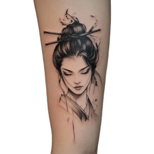 Geisha Tattoo Vinyl Car Decal Sticker – Waterproof & UV-Resistant 8" Geisha Tattoo Vinyl Car Decal Sticker – Waterproof & UV-Resistant 8"