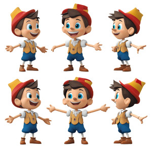 Cute Wooden Puppet Vinyl Car Decal Sticker – Waterproof & UV-Resistant 8"