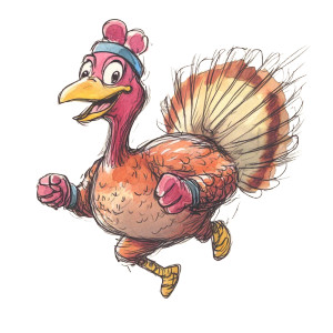 Racing Turkey Vinyl Car Decal Sticker – Waterproof & UV-Resistant 8"