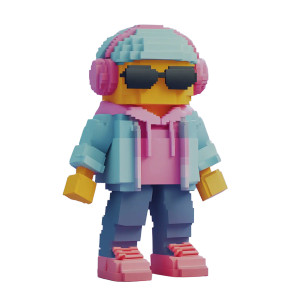 Voxel Trendy Meebit Vinyl Car Decal Sticker – Waterproof & UV-Resistant 8"