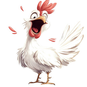 Crying Cockerel Vinyl Car Decal Sticker – Waterproof & UV-Resistant 8"