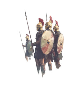 Roman Soldiers Action Vinyl Car Decal Sticker – Waterproof & UV-Resistant 8"