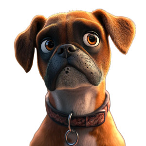 Pixar Style Boxer Vinyl Car Decal Sticker – Waterproof & UV-Resistant 8"