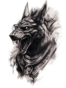 Angry Anubis Tattoo Vinyl Car Decal Sticker – Waterproof & UV-Resistant 8" Angry Anubis Tattoo Vinyl Car Decal Sticker – Waterproof & UV-Resistant 8"