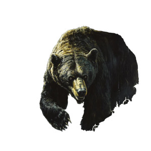 Fearsome Bear Cave Vinyl Car Decal Sticker – Waterproof & UV-Resistant 8"