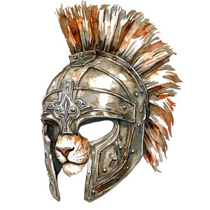 Lion Gladiator Helm Vinyl Car Decal Sticker – Waterproof & UV-Resistant 8"