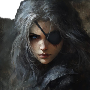 Mysterious Silver Warrior Vinyl Car Decal Sticker – Waterproof & UV-Resistant 8"