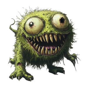 Green Fantasy Monster Vinyl Car Decal Sticker – Waterproof & UV-Resistant 8"