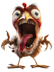 Funny Cartoon Turkey Vinyl Car Decal Sticker – Waterproof & UV-Resistant 8"