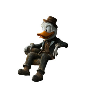 Uncle Scrooge Sitting Vinyl Car Decal Sticker – Waterproof & UV-Resistant 8"