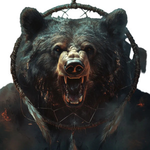 Angry Bears Dreamcatcher Vinyl Car Decal Sticker – Waterproof & UV-Resistant 8"