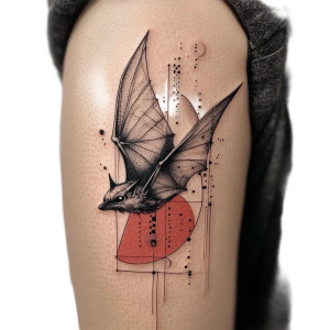 Geometric Bat Tattoo Vinyl Car Decal Sticker – Waterproof & UV-Resistant 8" Geometric Bat Tattoo Vinyl Car Decal Sticker – Waterproof & UV-Resistant 8"