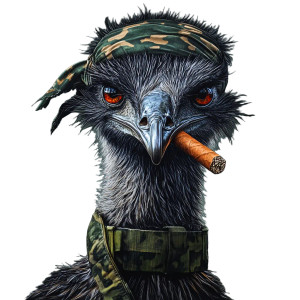 Military Emu Vinyl Car Decal Sticker – Waterproof & UV-Resistant 8"