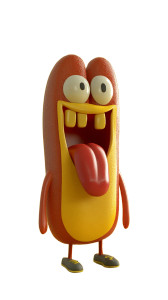 Hotdog Mascot Vinyl Car Decal Sticker – Waterproof & UV-Resistant 8"